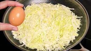 Просто нарежьте капусту и добавьте яйца! Так вкусно, что готовлю почти каждый день
