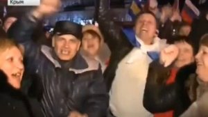 Крым !! Жители празднуют Победу на референдуме !!