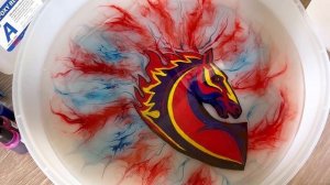 Стол  с огненным конем ЦСКА