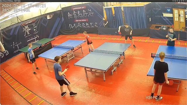 Воскресные лиги №1 и №2 по настольному теннису в клубе ТОПС Новоильинского района от 12.05.2024 смотреть онлайн