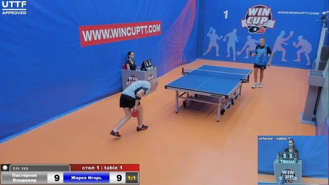 Пастернак Владимир 2-3 Жарко Игорь Турнир Восток 1 WIN CUP 24.08.20 Прямой эфир Зал 1 смотреть онлайн