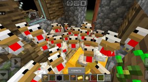 Виживание в майнкрафте но на меня напали курицы