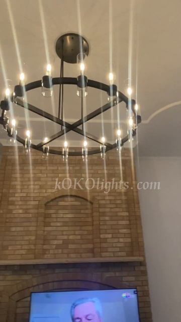 Revella Glass Cup Round Chandelier 48"