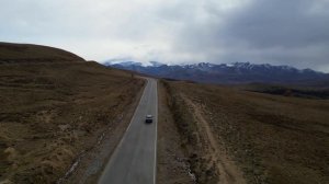 Дорога на водопад Джилы-Су осенью.