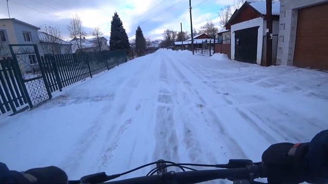 Велосипед зимой. На Алтае.