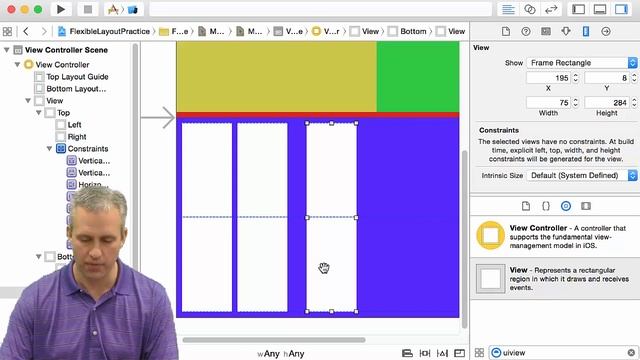 Finishing our Flexible Layout Practice with Storyboard Constraints