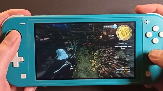 The Witcher 3 Wild Hunt Nintendo Switch Lite Gameplay
