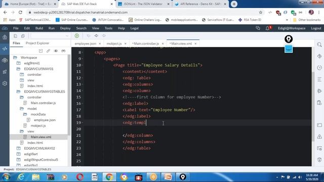 10. SAP UI5 and FIORI - XMl View and UI5 Table Control смотреть онлайн