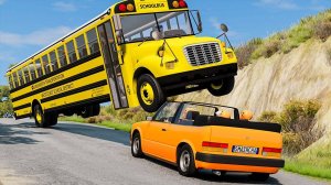 МАШИНЫ ПРОТИВ ОБРЫВОВ #13 В 😱|BeamNG.Drive| Бименджи Драйв
