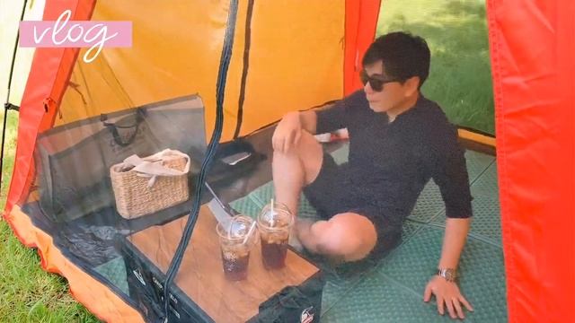 [국제커플]집 앞 캠핑도 나름 괜찮네요? / Korean camping / Корейский Отдых в палатках