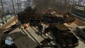 GTA 4 Massive Car Pileup Crashes and Explosions
