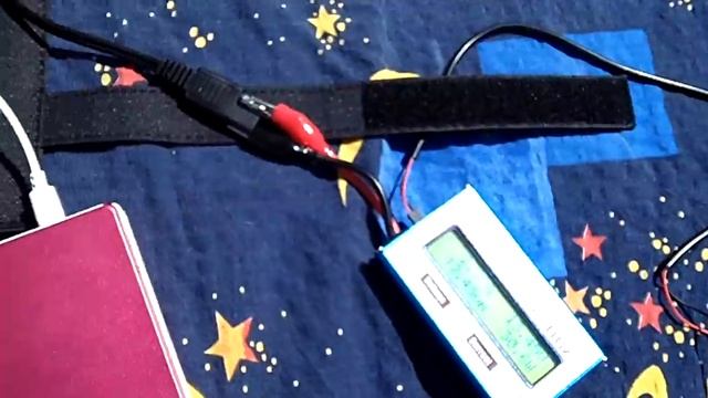 Тест 24 04 16 складная панель 60W - одновременная зарядка устройств 5.5 В и АКБ 12 В