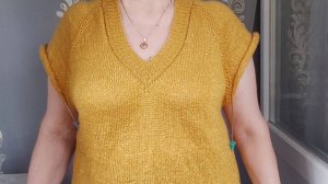 Выточка пуловера, пряжа для домашнего платья. ( из архива)