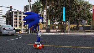 SONIC VS SHADOW - GTA 5 MODS EPIC BATTLE