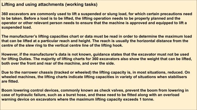 Lifting and using attachments: video 3 | CPCS Card Renewal Test Answers 2020-2021 Excavator 360  A5