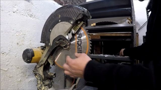 5/8 to 1 inch arbor adapter on a dewalt dw716 12" miter saw