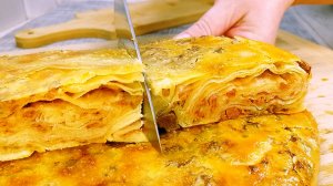 Невероятно слоеная лепешка в духовке - Катлама на кефире!