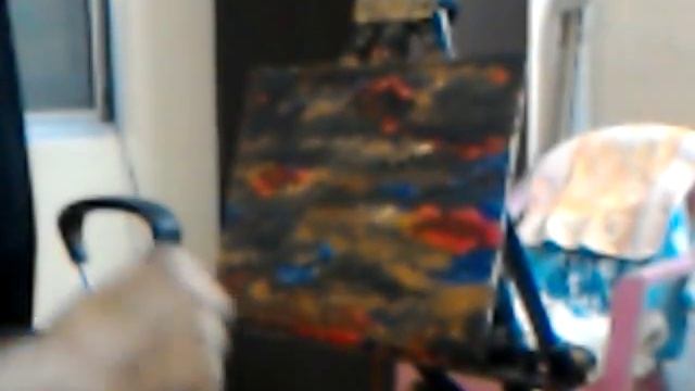 Abstract "Clouds Trees" Sai Contemporary Art Modern Painting How To Demo