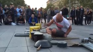 Beest street performance.Street drumer 6.Лучший уличный барабанщик.