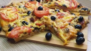 Домашняя пицца. Вкусный рецепт пиццы с шампиньонами!