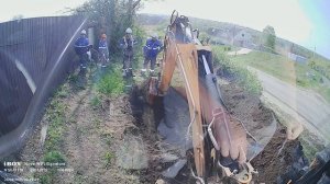 раскопка газопровода высокого давления