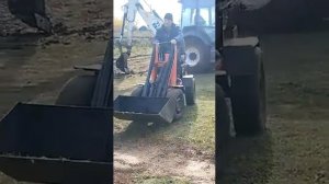 минипогрузчик самодельный в деле