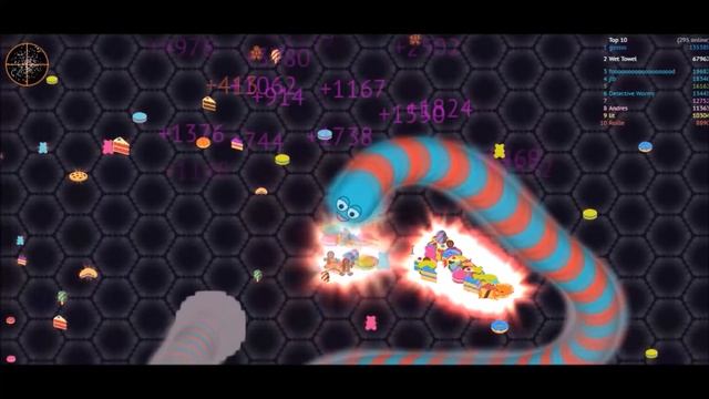 Wormate.io SMALLEST WORM KILLS BIGGEST WORM! + 112k Score смотреть онлайн