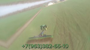 Работа ротационной бороны Carbon M12000 с капотом с высоты птичьего полёта  !