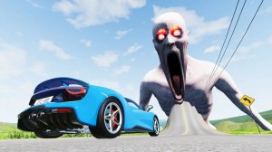 Суперкар ПРОТИВ Гигантской опасной выпуклости | Побег от SCP-096 Гонки на машине