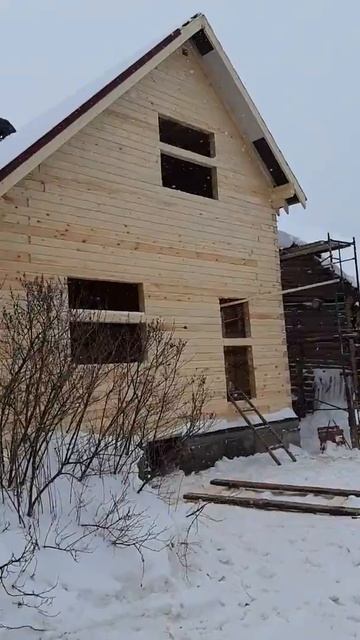 Строительство дома из профилированного бруса г. Рыбинск, д. Макарова г.Рыбинск смотреть онлайн