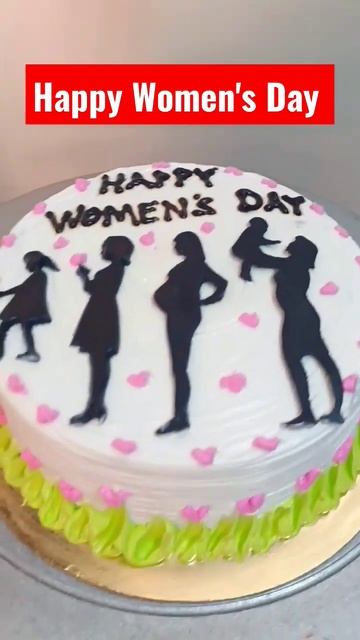 Women's Day Cake Decoration #womensday #shorts #ytshortsvideo #shortfeed #viral #cake #trending