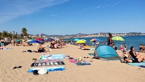 Пляж во Фрежюс. Fréjus. France