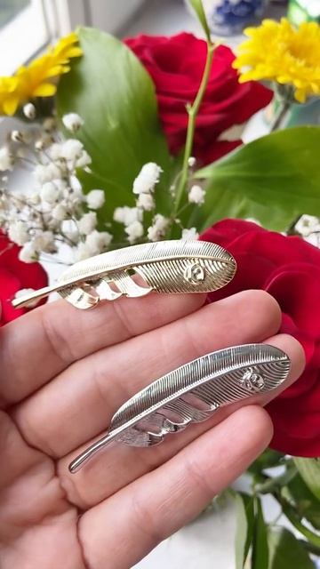 Броши пёрышки. Подарок учителю. Подарок на День учителя. Подарок журналисту. смотреть онлайн