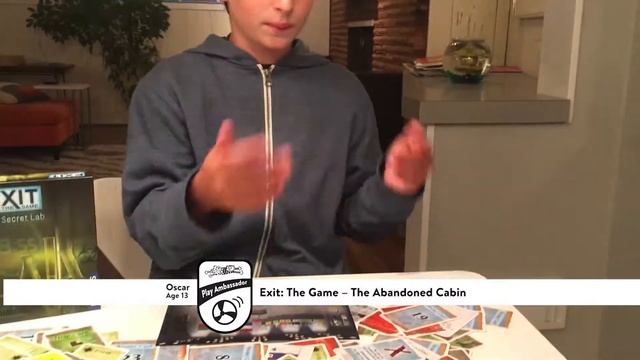 Creative Kidstuff Play Ambassador Oscar reviews Exit The Game—The Abandoned Cabin
