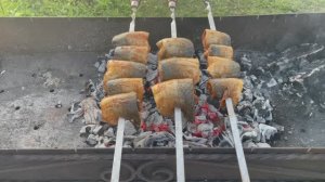 Рыба на мангале 🔥Очень вкусно👍 #рыба