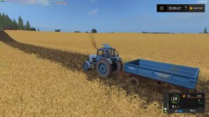 Мод трактор МТЗ Беларус 80 v1.0 и прицеп 2 ПТС 4 v1.2 Фермер Симулятор 2017