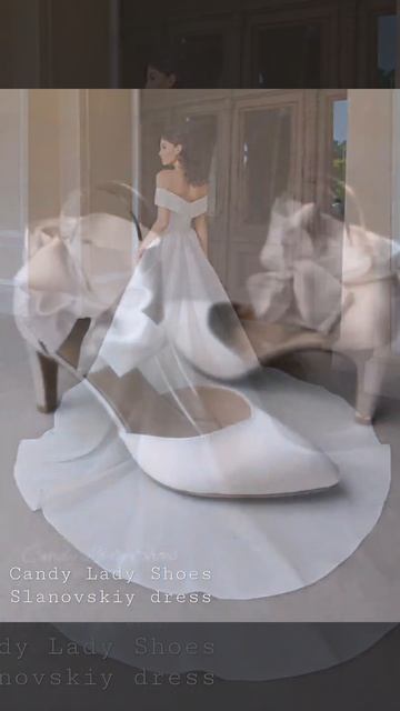 Свадебные шёлковые туфли с лентами и жемчугом, пошив. Wedding pearl shoes. смотреть онлайн