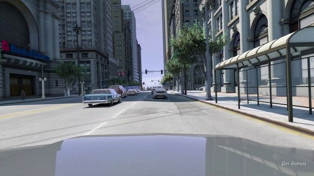 GTA V Liberty City Map - Ambient Driving from Castle Gardens to Suffolk, Algonquin