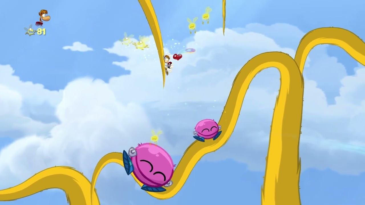 Rayman Origins (Walkthrough) - Chapter 1: Jibberish Jungle | Part 6: Over The Rainbow