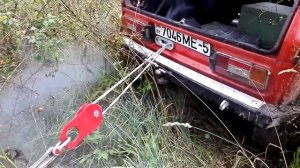 Лебежение в обратную сторону готово. Нива 2121 лебедка в базе.