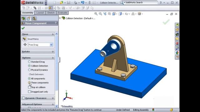 LearnSW for Beginners 05 Collision Detection (Solidworks Tutorial)