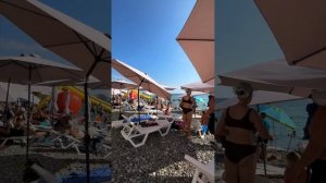 Вчера на море в поселке Лазаревское, 26 июля 2024, пляж Тихий Дон/Бирюза.