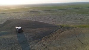 Видео с коптера Аральского моря и макового поля