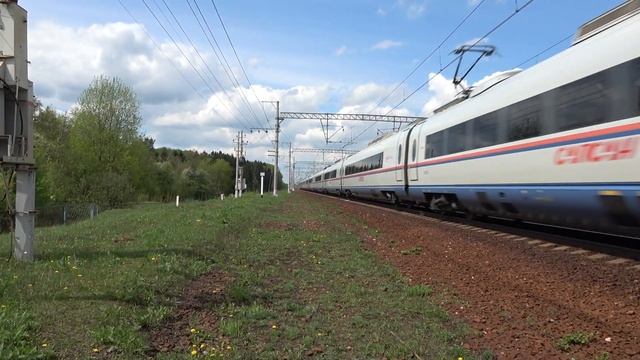 РЖД Сапсан ЭВС1-16 на станции Покровка смотреть онлайн