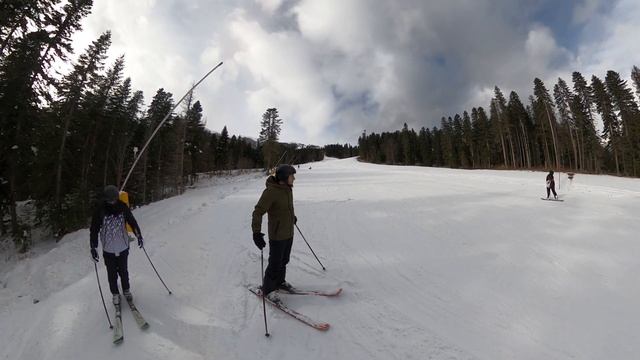 Архыз горнолыжный курорт. Спуск на лыжах. Часть 48 смотреть онлайн
