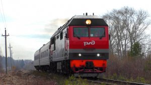 ТЭП70У-007 с пригородным поездом Алапаевск - Предтурье