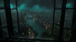Успокаивающий дождь за окном с видом на город 🌧 Лучший фоновый шум для учебы и сна