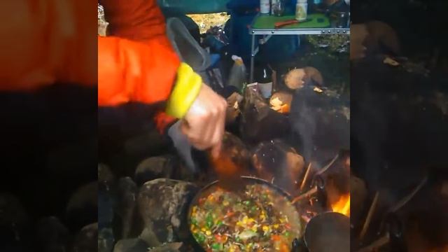 Гавайский плов в индейском типи от шеф повара калмыцкого ресторана "под открытым небом"