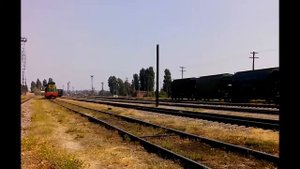 Маневровая работа на Жовтневая. Прицепка ЧМЭ3