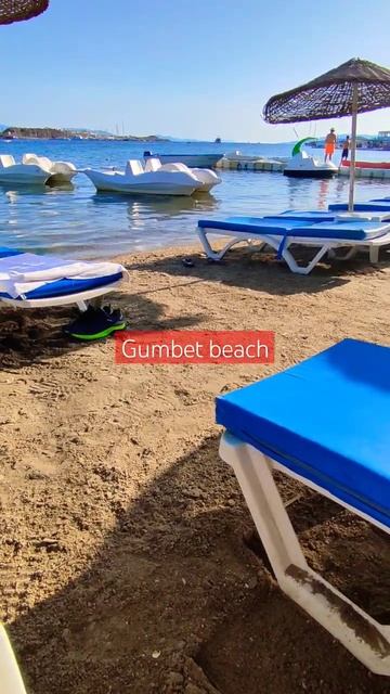 Пляж Gumbet в октябре, Bodrum, Turkey смотреть онлайн